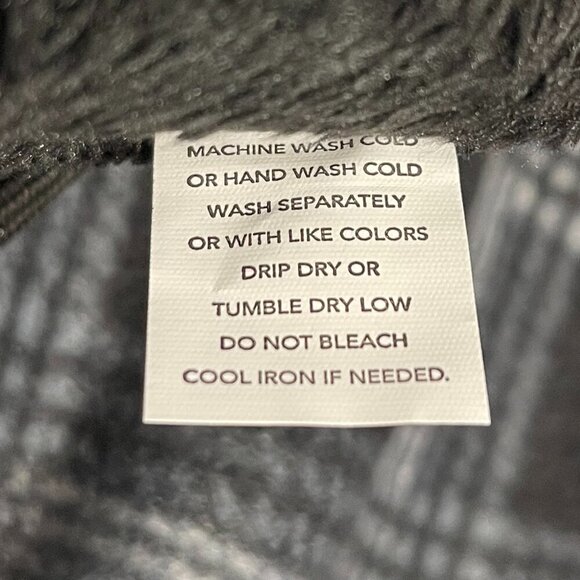 River Trail Mens Black & White Plaid Fleece Lined Hoodie Jacket - Large - NWT - Picture 6 of 6